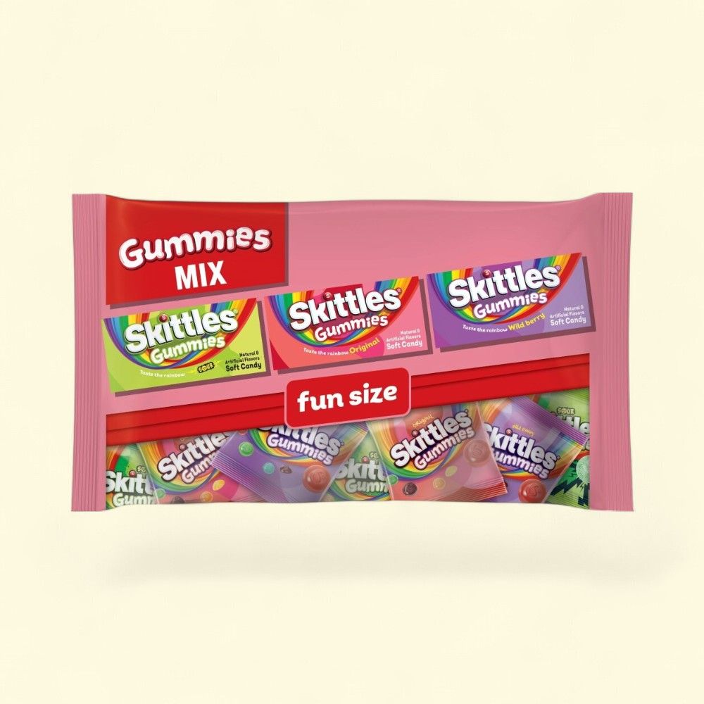 Skittles Gummies Variety Fun Size Bag (Halloween Edition) 7.31 oz — authentic US product shipped worldwide by Treatspree