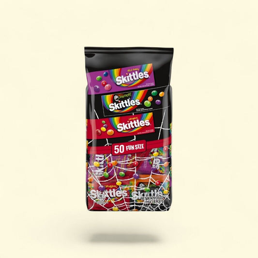 Skittles Mixed Variety Fun Size Candy - Halloween Style 26.35 oz — authentic US product shipped worldwide by Treatspree