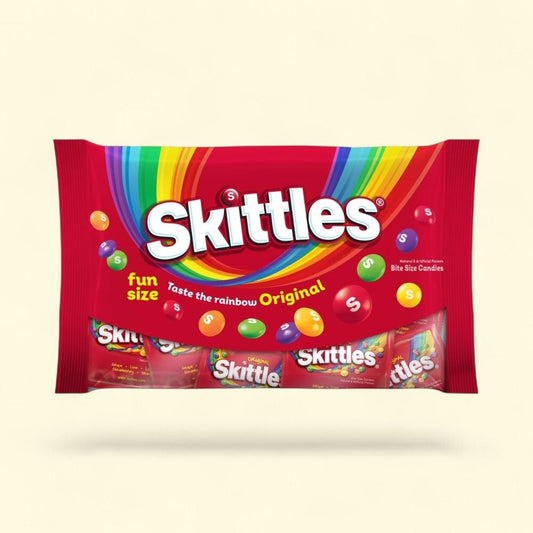 Skittles Original Fun Size Halloween Candies, 9.65 oz Bag — authentic US product shipped worldwide by Treatspree