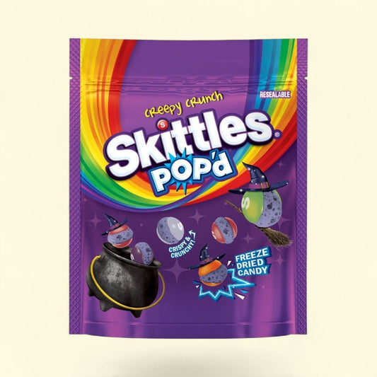Skittles Pop'd Halloween Freeze Dried Candy, Creepy Crunch, 5.5 oz — authentic US product shipped worldwide by Treatspree