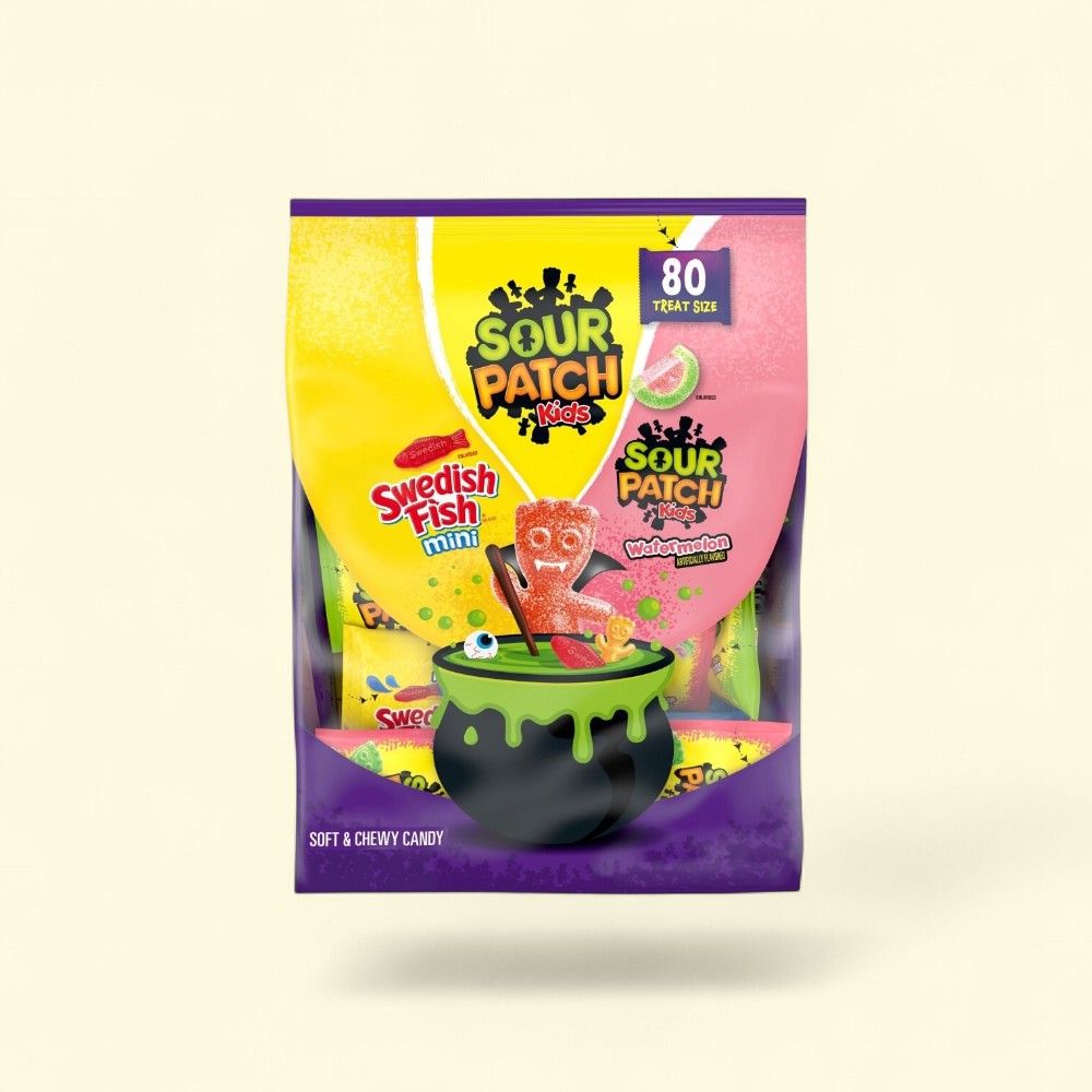 Sour Patch Kids & Swedish Fish Mini Gummy Variety Pack 80ct — authentic US product shipped worldwide by Treatspree