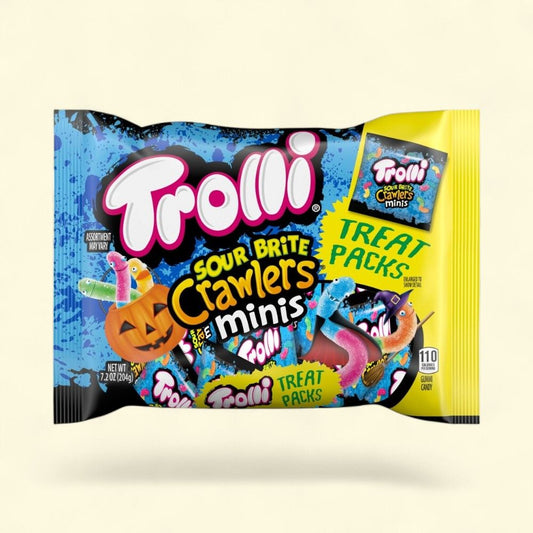Trolli Sour Brite Crawlers Minis Halloween Candy, 12 Count 7.2oz — authentic US product shipped worldwide by Treatspree