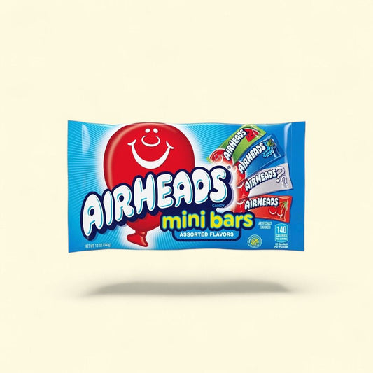 Airheads Assorted Flavors Mini Bars Candy, 12 oz (340g) — authentic US product shipped worldwide by Treatspree