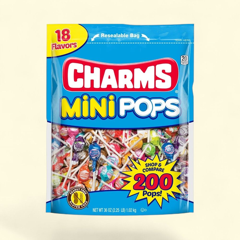 Charms Mini Assorted Flavor Lollipops, 200 Count Bag — authentic US product shipped worldwide by Treatspree