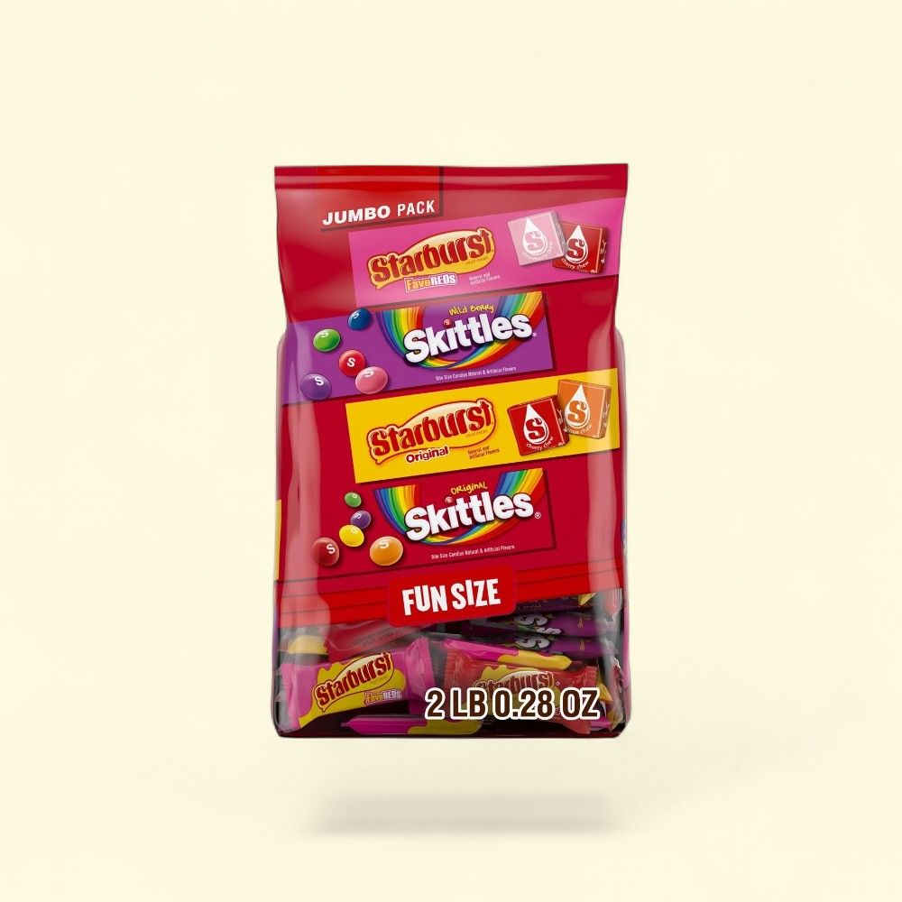 Skittles & Starburst Fun Size Candy Assortment, Jumbo Pack — authentic US product shipped worldwide by Treatspree