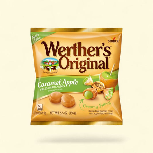 Werther's Original Apple Filled Caramel Hard Candies — authentic US product shipped worldwide by Treatspree