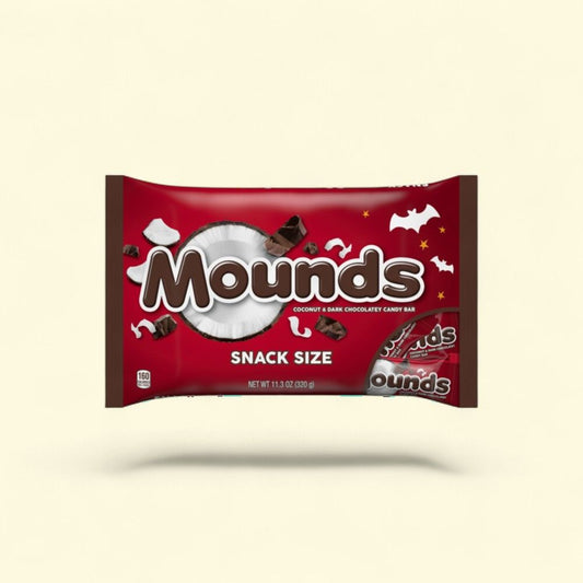 Mounds Snack Size Coconut & Dark Chocolate Candy Bag, 11.3 oz — authentic US product shipped worldwide by Treatspree