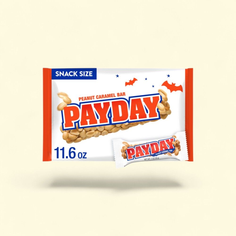 Payday Peanut Caramel Snack Size Halloween Candy Bag — authentic US product shipped worldwide by Treatspree