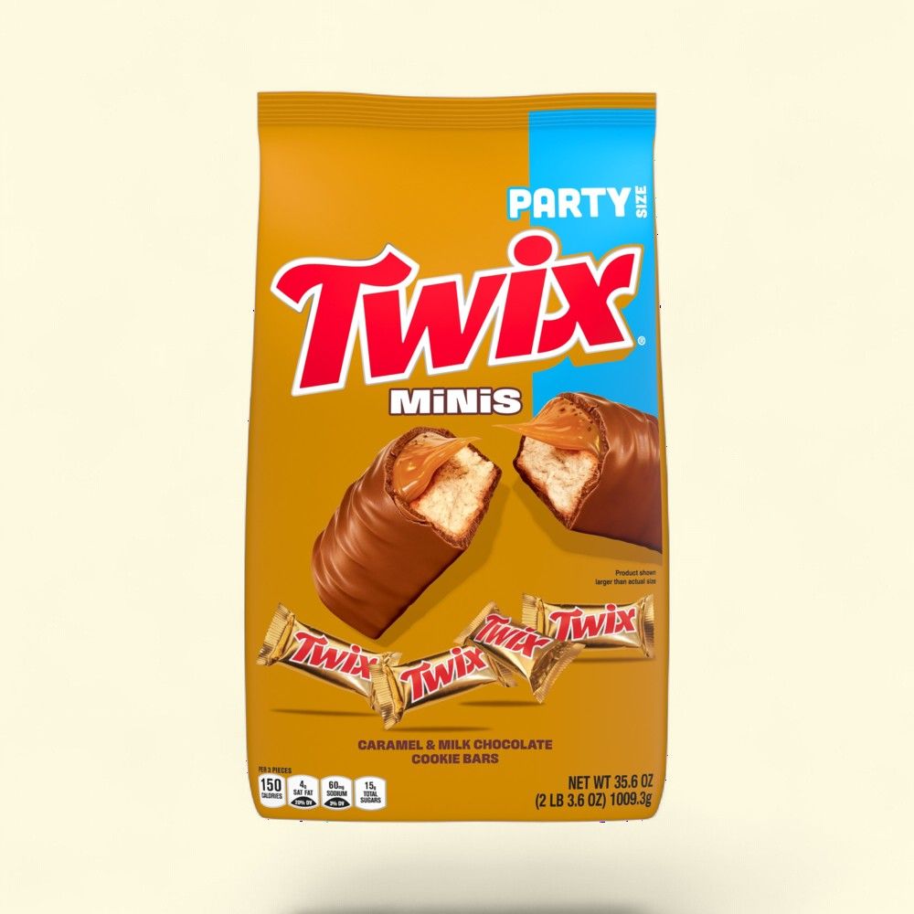 Twix Caramel Minis Chocolate Cookie Bar Candy Bag, 35.6 oz — authentic US product shipped worldwide by Treatspree