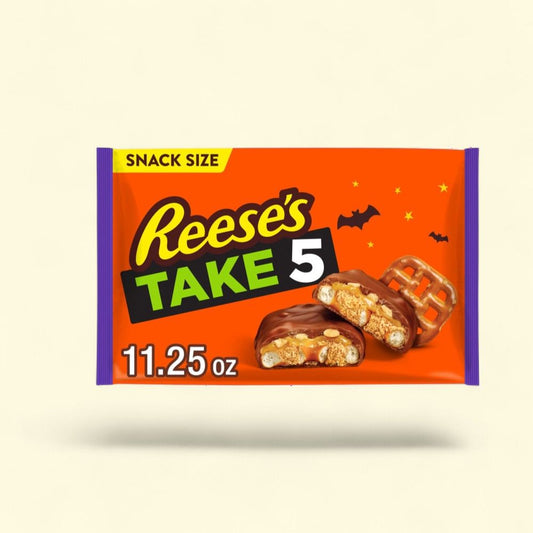Reese's Take 5 Snack Size Candy with Pretzel, Peanut, Chocolate — authentic US product shipped worldwide by Treatspree