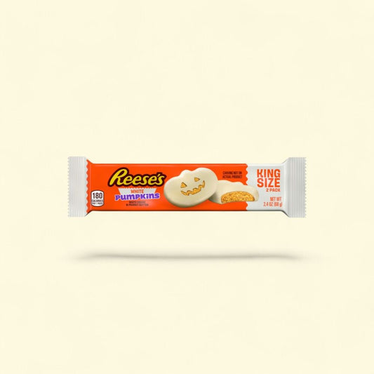 Reese's White Creme Peanut Butter Pumpkins King Size, 2.4 oz — authentic US product shipped worldwide by Treatspree