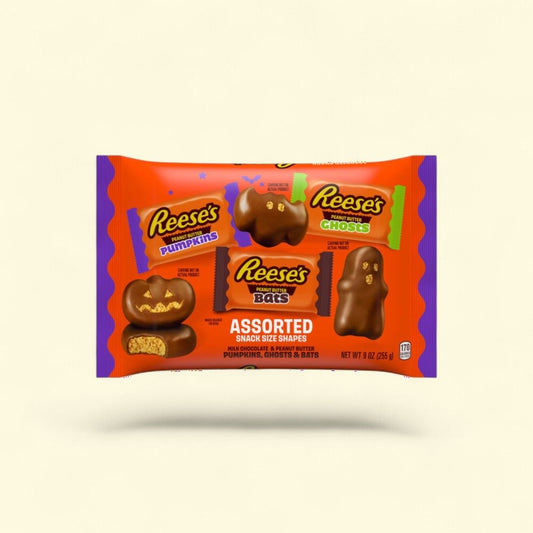 Reese's Snack Size Peanut Butter Cups Assorted Bag, 9 oz — authentic US product shipped worldwide by Treatspree