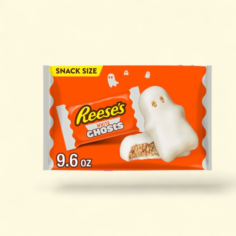 Reese's White Creme Peanut Butter Ghosts Halloween Candy — authentic US product shipped worldwide by Treatspree