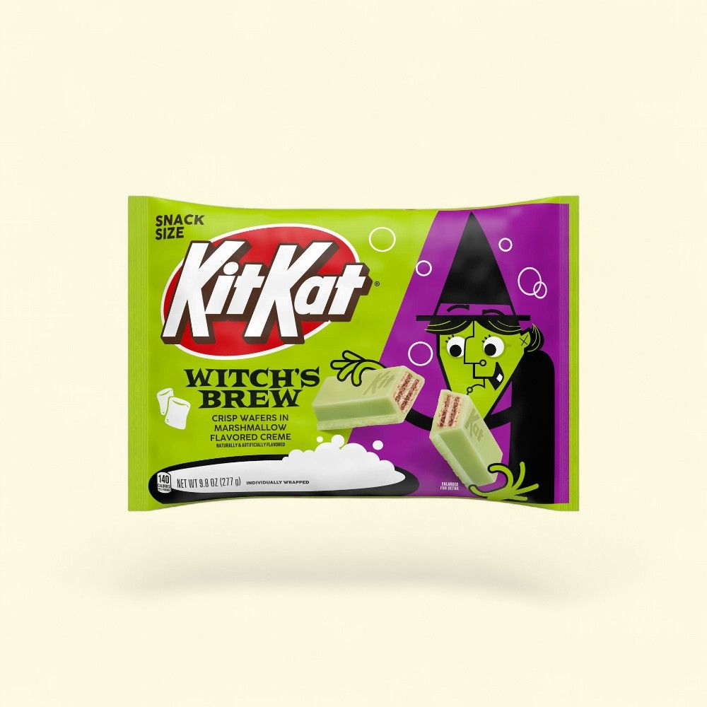 Kit Kat Witch's Brew Marshmallow Creme Snack Size Wafers — authentic US product shipped worldwide by Treatspree