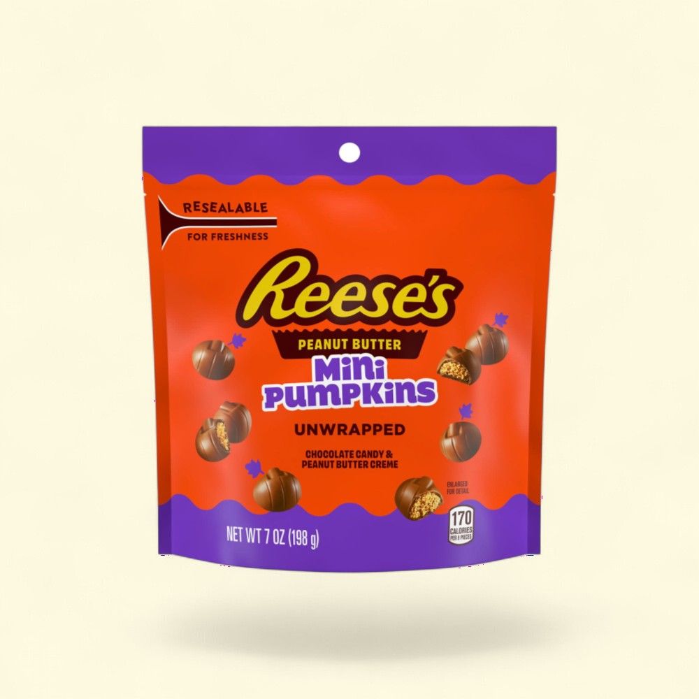 Reese's Unwrapped Peanut Butter Creme Mini Pumpkins, 7 oz — authentic US product shipped worldwide by Treatspree