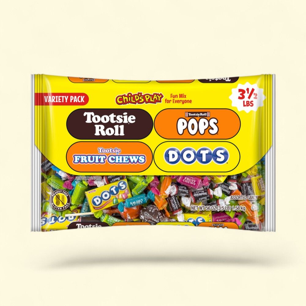 Tootsie Child's Play Assorted Candy, Individually Wrapped, 56 oz — authentic US product shipped worldwide by Treatspree