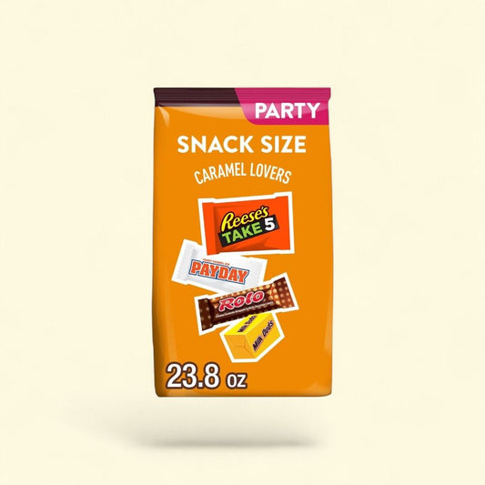 Hershey Assorted Caramel Flavored Snack Size Candy Party Pack — authentic US product shipped worldwide by Treatspree