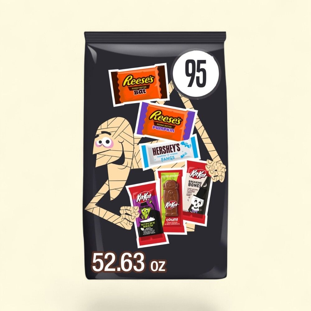 HERSHEY'S, KIT KAT & REESE'S Halloween Candy Variety Bag 52.63 oz — authentic US product shipped worldwide by Treatspree