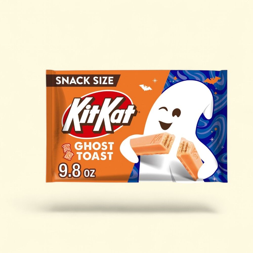 KIT KAT Ghost Toast Cinnamon Wafer Snack Size Halloween Bag — authentic US product shipped worldwide by Treatspree