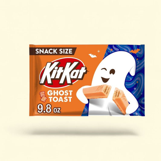 KIT KAT Ghost Toast Cinnamon Wafer Snack Size Halloween Bag — authentic US product shipped worldwide by Treatspree