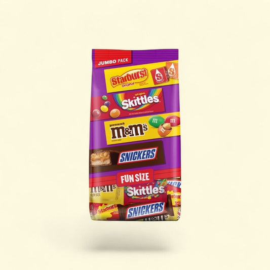 M&M's, Skittles, Starburst, & Snickers Fun Size Candy Variety Bag — authentic US product shipped worldwide by Treatspree