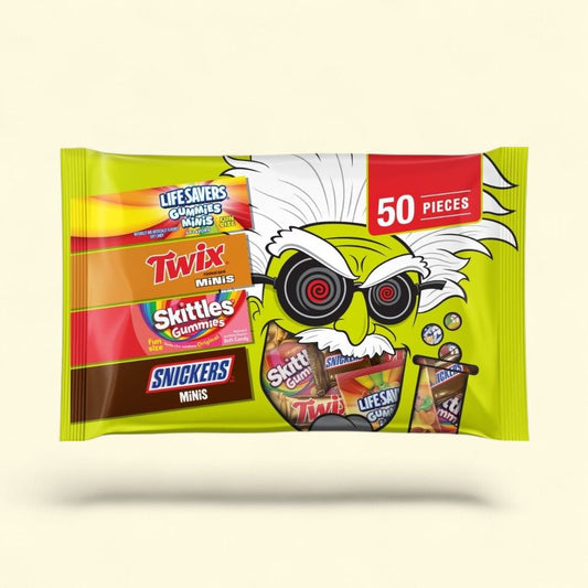 Mixed Chocolate & Sugar Variety Halloween Candy - 50 Piece — authentic US product shipped worldwide by Treatspree