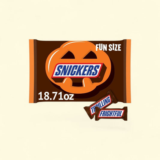 Snickers Spooky Chocolate Fun Size Halloween Candy Bag 18.71 oz — authentic US product shipped worldwide by Treatspree