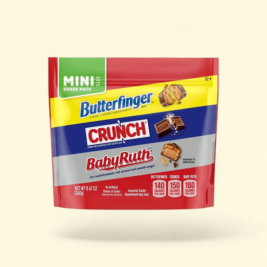 Butterfinger, Crunch & Baby Ruth Assorted Mini Chocolates — authentic US product shipped worldwide by Treatspree