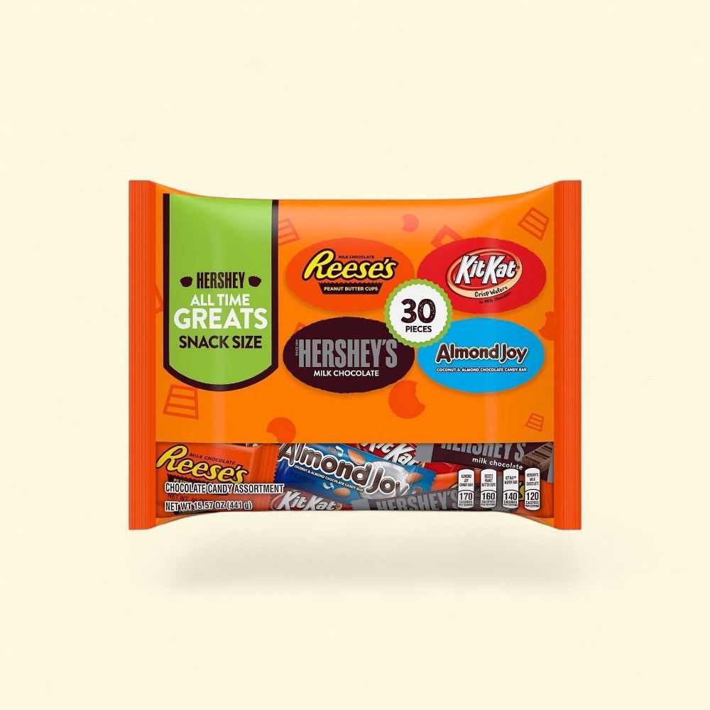Hershey's, Reese's, Kit Kat, Almond Joy Snack Size Candy Bars, 30-Piece — authentic US product shipped worldwide by Treatspree