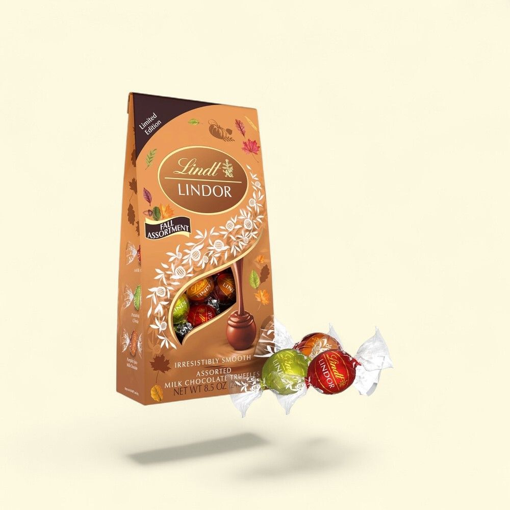 Lindt Lindor Fall Assortment Chocolate Truffles Bag — authentic US product shipped worldwide by Treatspree