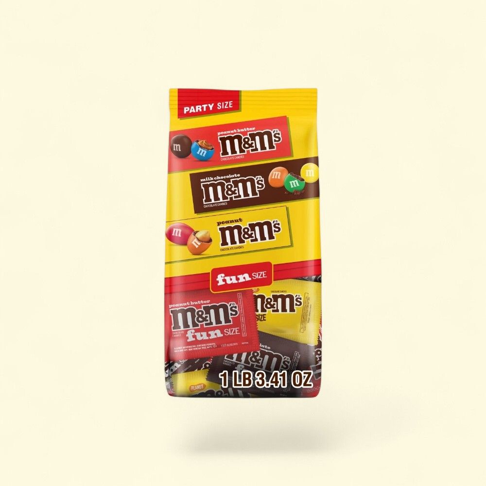 M&M's Milk Chocolate & Peanut Fun Size Variety Pack, 19.41 oz — authentic US product shipped worldwide by Treatspree