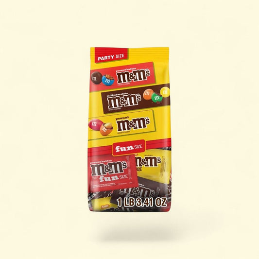 M&M's Milk Chocolate & Peanut Fun Size Variety Pack, 19.41 oz — authentic US product shipped worldwide by Treatspree