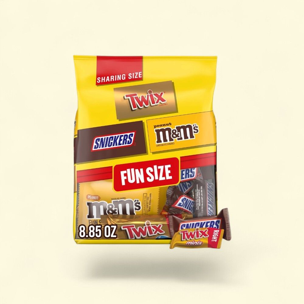 M&M's, Snickers & Twix Fun Size Assorted Chocolate Candy, 8.85 oz — authentic US product shipped worldwide by Treatspree