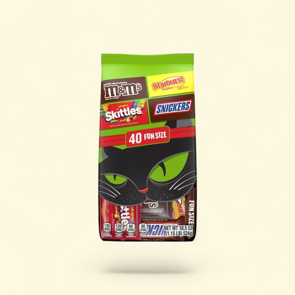 M&M'S, Snickers, Skittles & Starburst Fun Size Candy Mix, 40-Piece — authentic US product shipped worldwide by Treatspree
