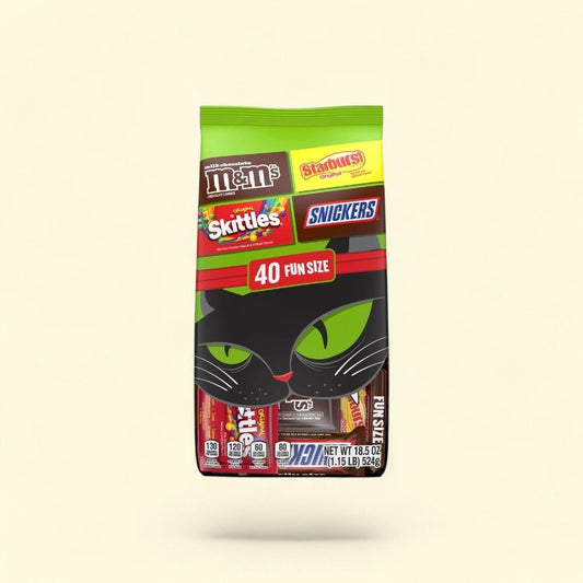 M&M'S, Snickers, Skittles & Starburst Fun Size Candy Mix, 40-Piece — authentic US product shipped worldwide by Treatspree