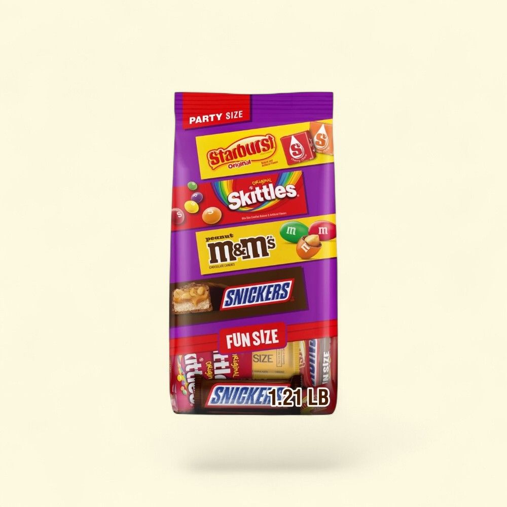 M&M's, Snickers, Skittles & Starburst Fun Size Candy Mix — authentic US product shipped worldwide by Treatspree