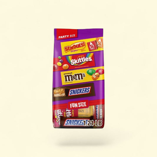 M&M's, Snickers, Skittles & Starburst Fun Size Candy Mix — authentic US product shipped worldwide by Treatspree