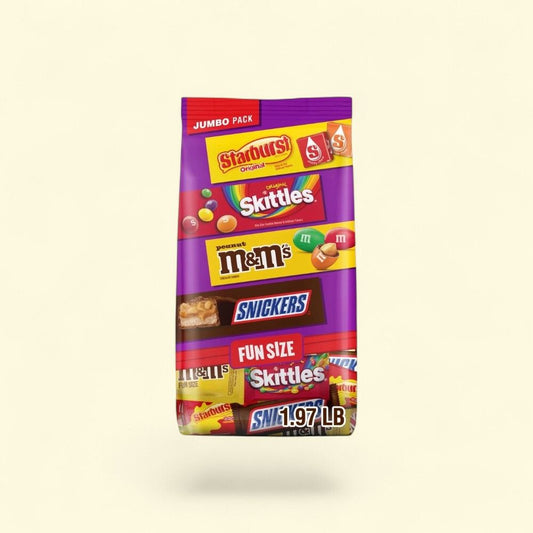 M&M's, Snickers, Skittles & Starburst Assorted Fun Size Candy — authentic US product shipped worldwide by Treatspree