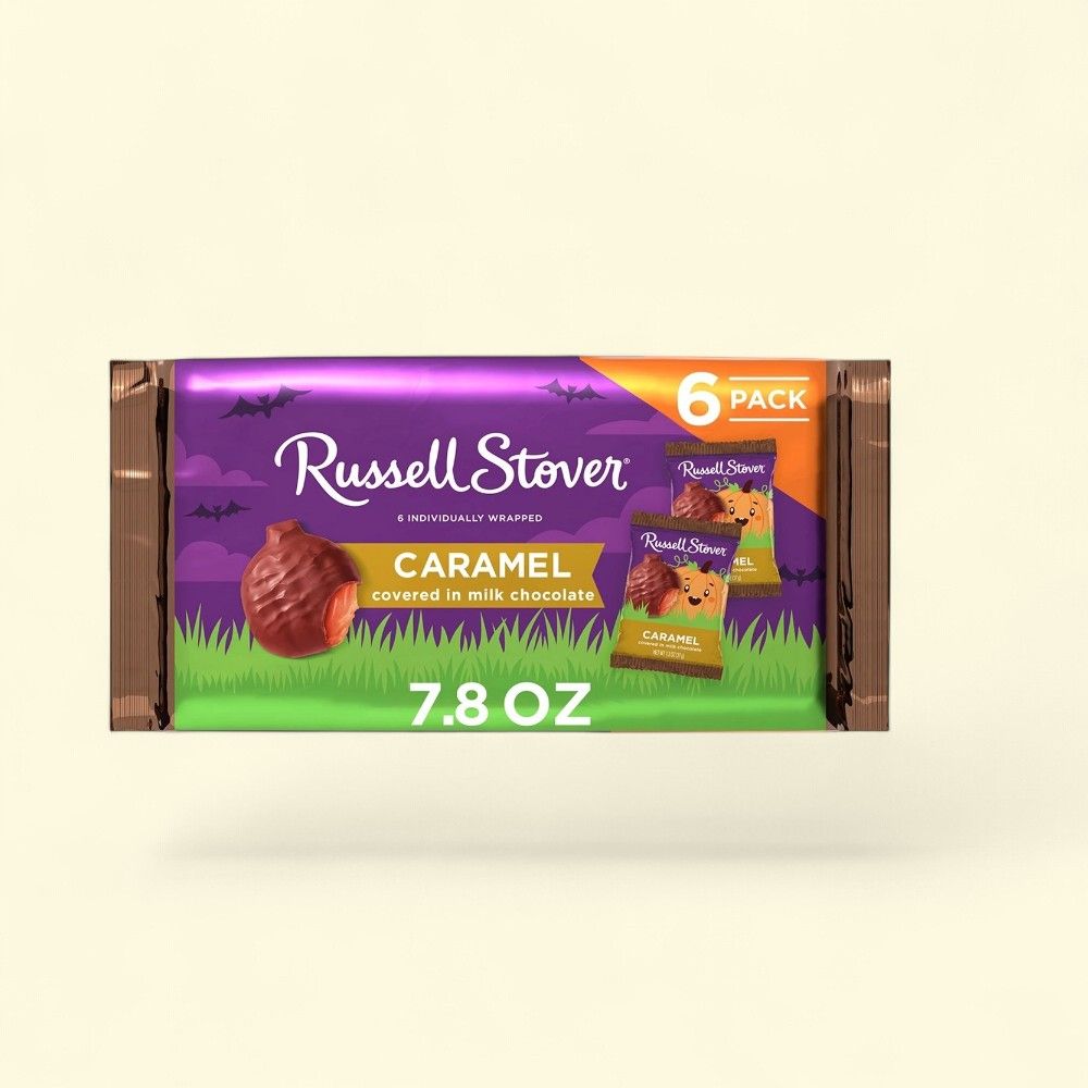 Russell Stover Caramel Milk Chocolate Pumpkins Halloween Candy, 6 pk — authentic US product shipped worldwide by Treatspree