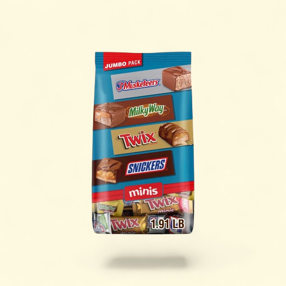 Snickers, Twix, Milky Way & 3 Musketeers Minis Variety Pack — authentic US product shipped worldwide by Treatspree