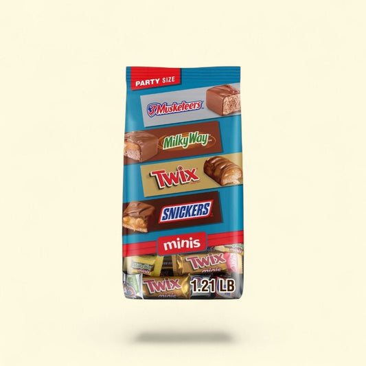 Snickers, Twix, Milky Way & 3 Musketeers Mini Chocolate Bars — authentic US product shipped worldwide by Treatspree