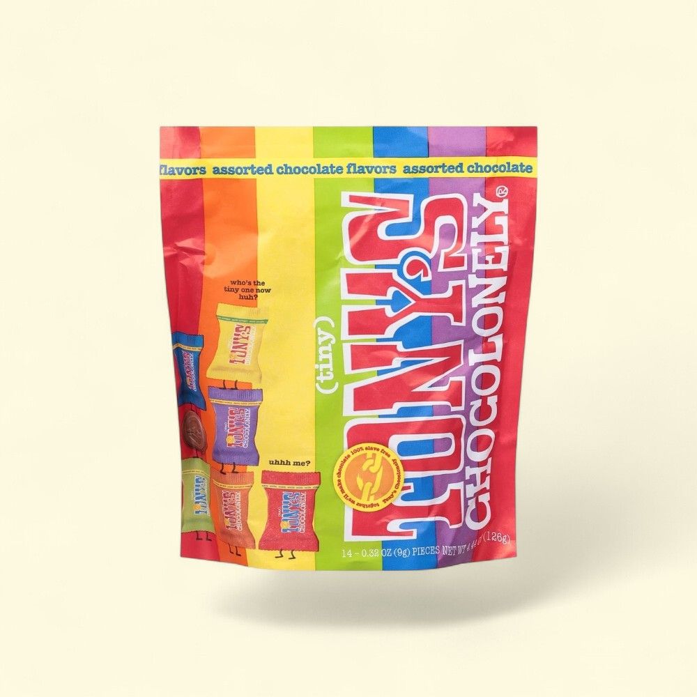 Tony's Chocolonely Tiny Assorted Chocolates, 14-Piece Pack — authentic US product shipped worldwide by Treatspree
