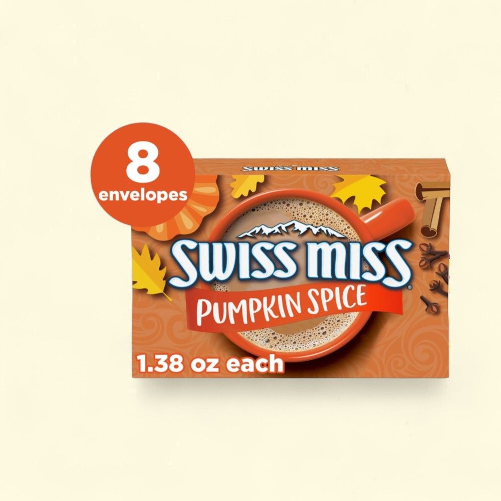 Swiss Miss Pumpkin Spice Hot Cocoa Mix, 8 Count — authentic US product shipped worldwide by Treatspree