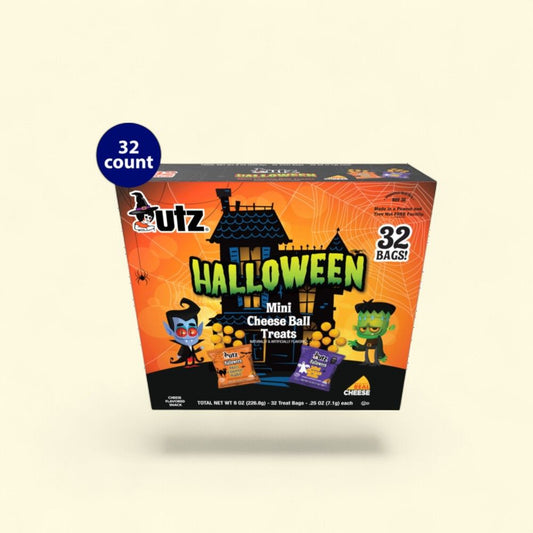 Utz Halloween Mini Cheese Balls Snacks - 32 Count — authentic US product shipped worldwide by Treatspree