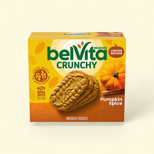 belVita Pumpkin Spice Breakfast Biscuits - 5 Packs (4 Biscuits Ea) — authentic US product shipped worldwide by Treatspree
