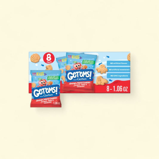Gerber Pumpkin, Apple & Cinnamon Cookies, 8-Pack — authentic US product shipped worldwide by Treatspree