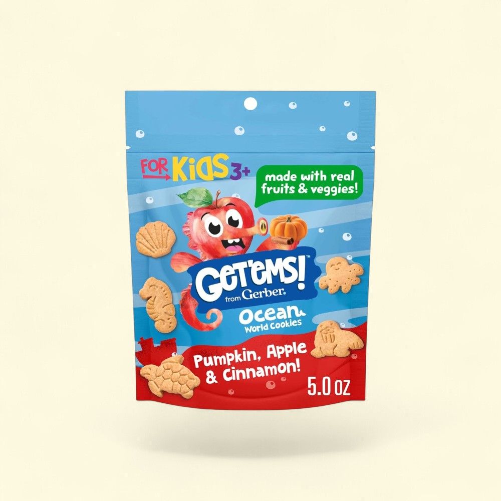 Gerber Get'ems Pumpkin Apple Cinnamon Cookies, 5 oz — authentic US product shipped worldwide by Treatspree