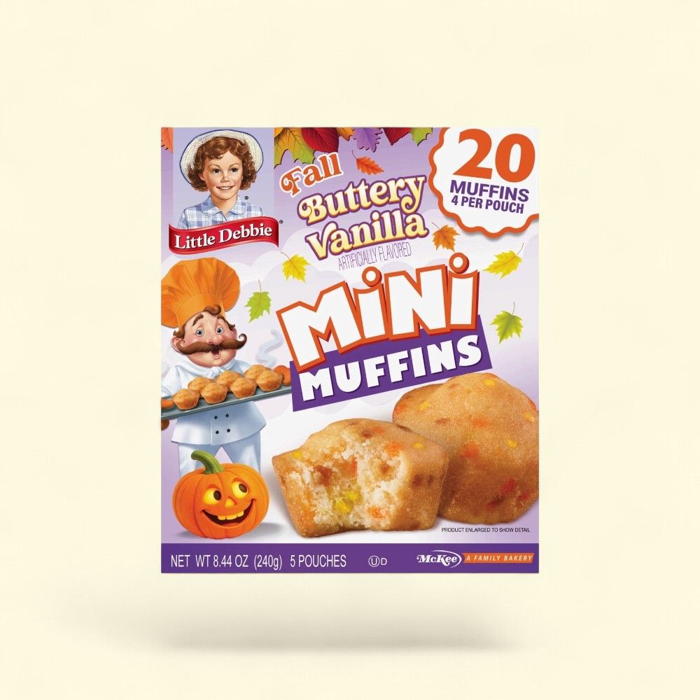Little Debbie Buttery Vanilla Mini Muffins, 5 Count (4-Pack) — authentic US product shipped worldwide by Treatspree