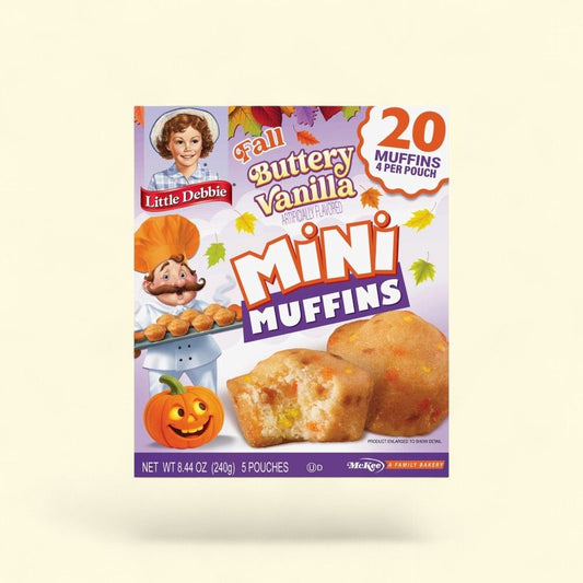 Little Debbie Buttery Vanilla Mini Muffins, 5 Count (4-Pack) — authentic US product shipped worldwide by Treatspree