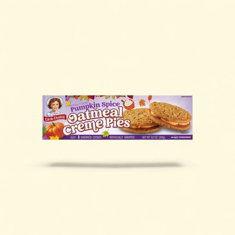 Little Debbie Pumpkin Spice Oatmeal Creme Pies (8 Count) — authentic US product shipped worldwide by Treatspree